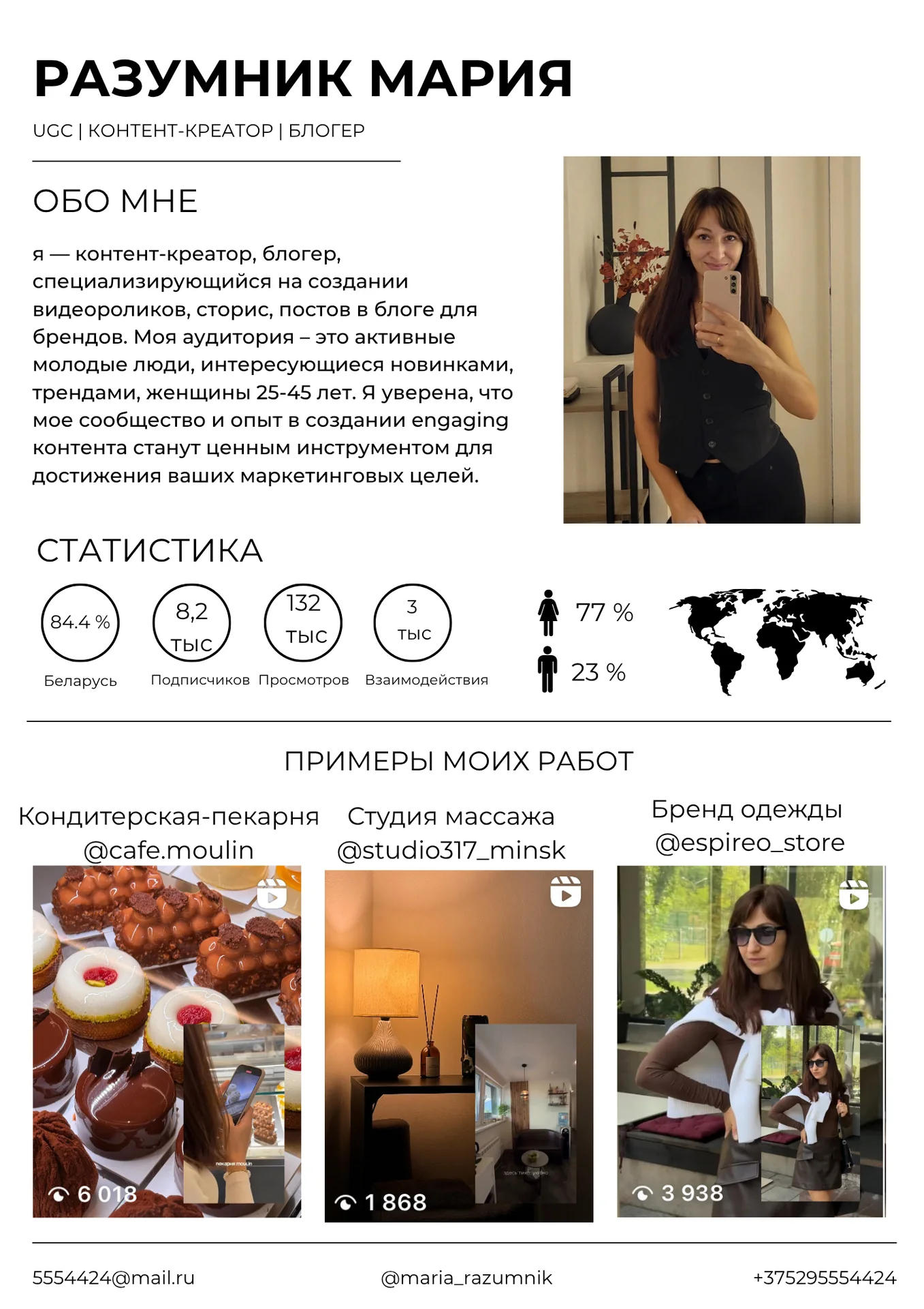 UGC портфолио